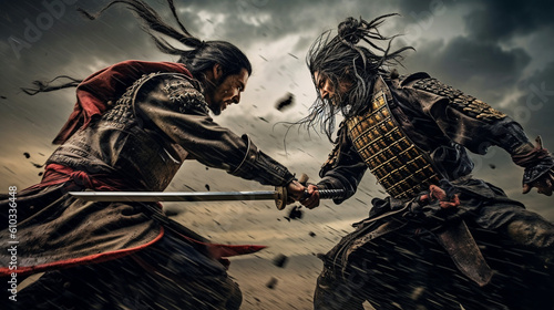 Samurai battle 1, Generative AI