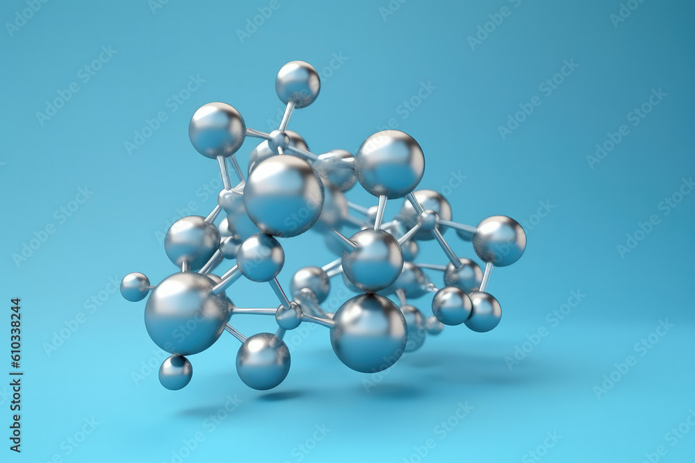 The molecular structure of a substance. The molecular structure of a substance.