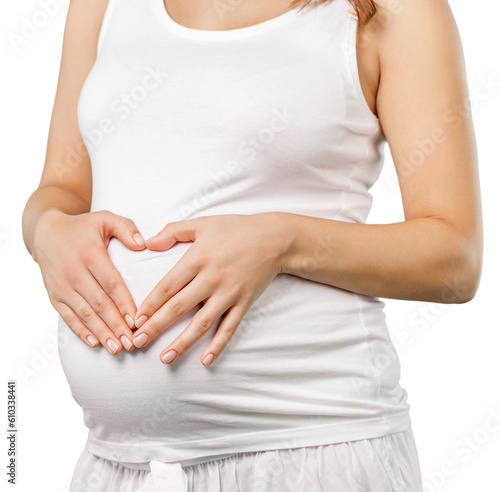 Wallpaper Mural pregnant woman belly, pregnancy make heart shape, love sign Torontodigital.ca