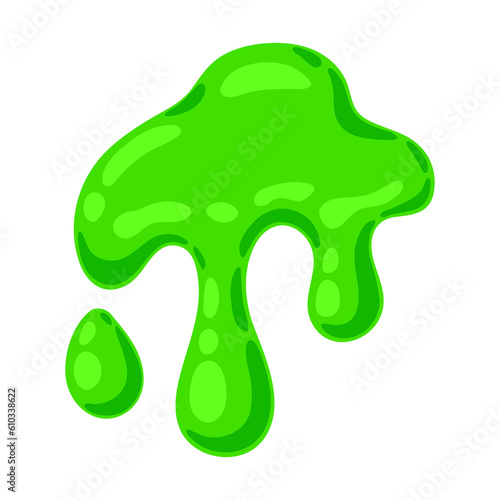 Dripping flowing slime. Toxic mucus smudges drips. Leaking paint streak.