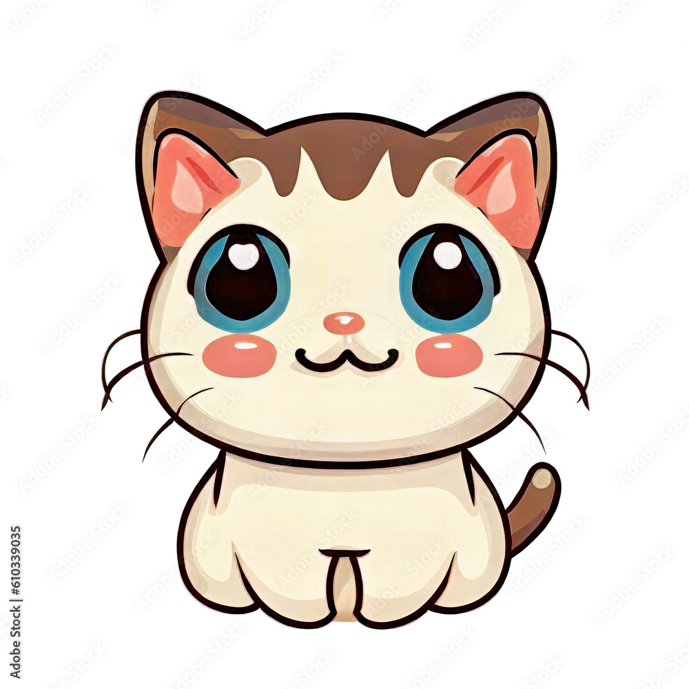 Generative Ai illustration, cat, cat cartoon Generative Ai illustration, cat, cat cartoon