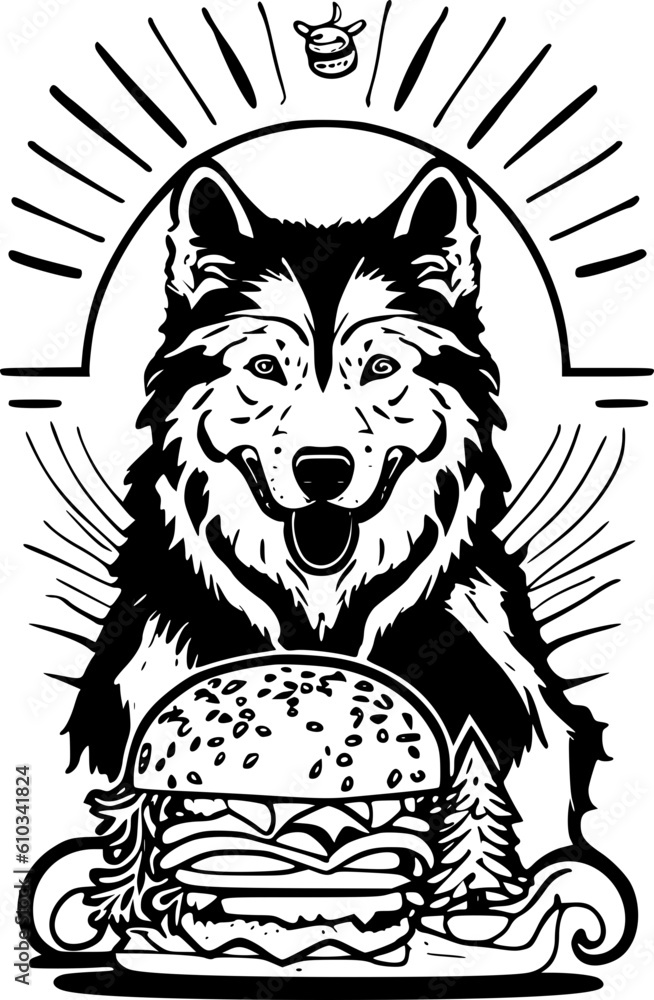 Obraz premium wolf head vector