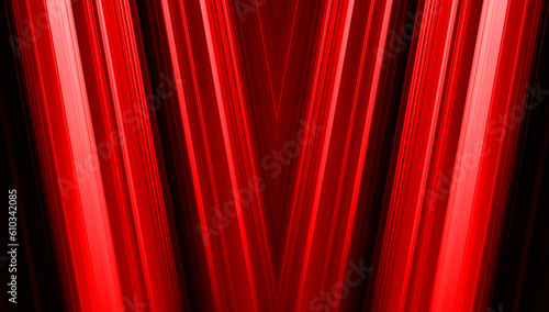 Motion blur background  red textured pattern. light and line of v shape