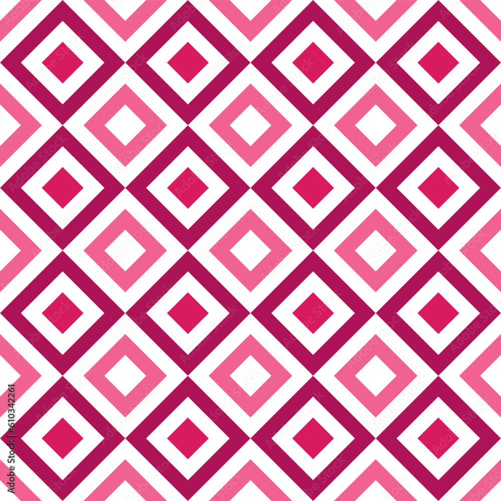 Cute vector seamless pattern. Pink rhombus pattern. Decorative element, design template with pink shade. Cute vector seamless pattern. Pink rhombus pattern. Decorative element, design template with pink shade.