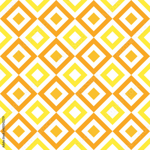 Cute vector seamless pattern. Yellow rhombus pattern. Decorative element, design template with yellow shade.