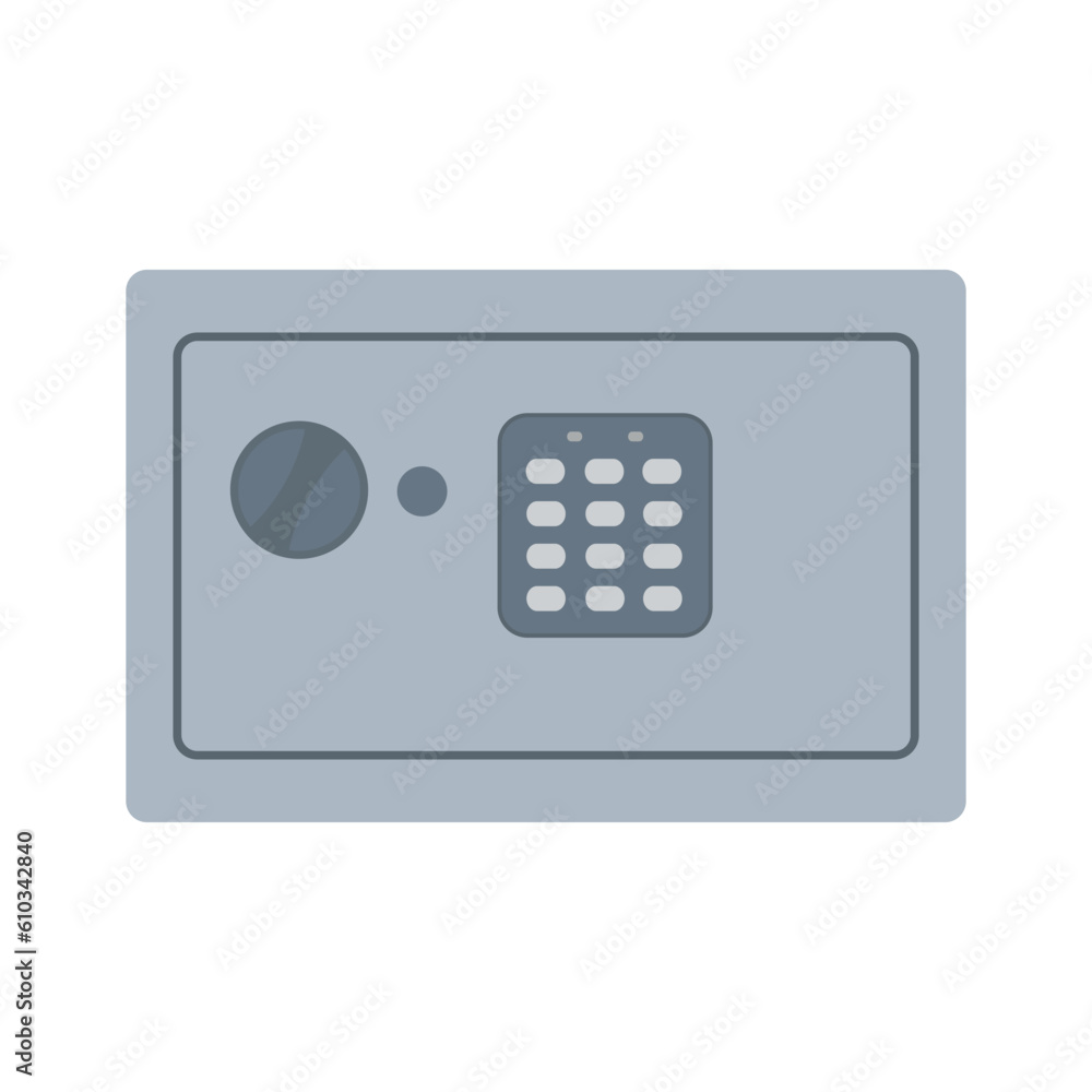 Safe icon in flat style. Safe isolated on white background. Vector illustration Safe icon in flat style. Safe isolated on white background. Vector illustration