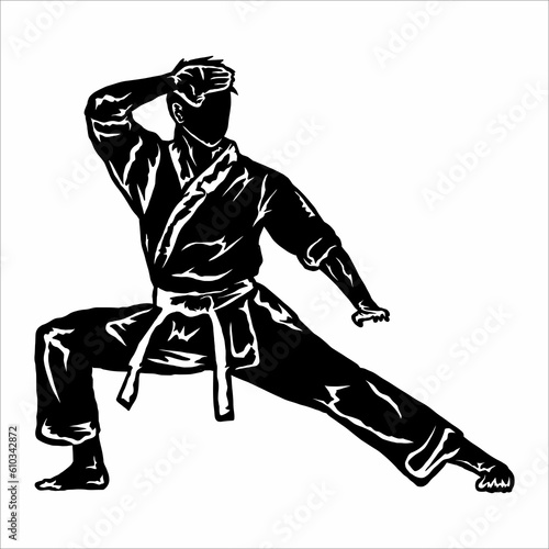 silhouette karateka
