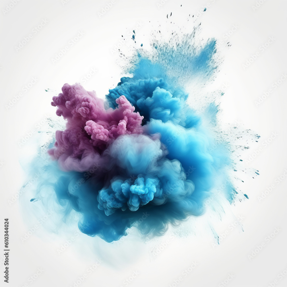 Fototapeta premium abstract watercolor background with watercolor splashes dust explosion