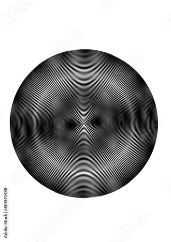 interessante kreisfigur mit vielen konzentrischen ringen und strukturierten sektoren schwarz schillernd, modern art,
