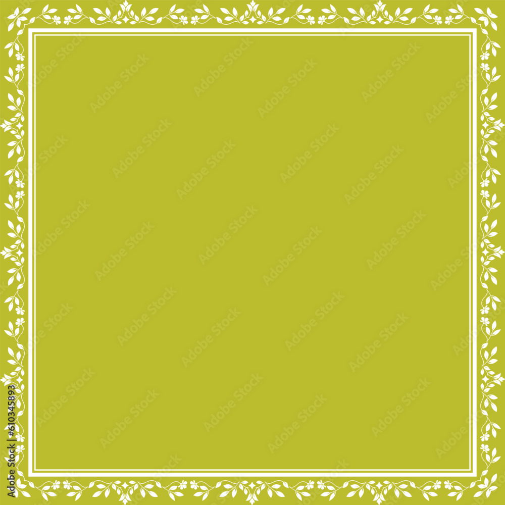 Decorative frame Elegant vector element for design in Eastern style, place for text. Floral yellow and white border. Lace illustration for invitations and greeting cards Decorative frame Elegant vector element for design in Eastern style, place for text. Floral yellow and white border. Lace illustration for invitations and greeting cards