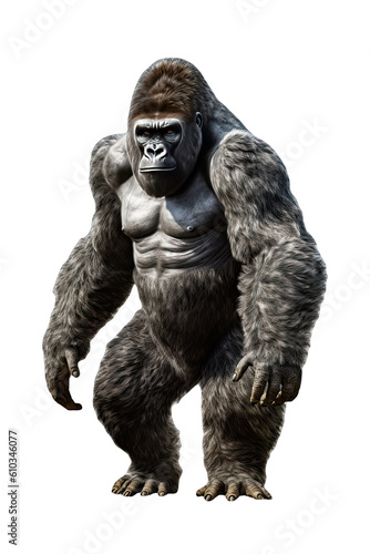 A Gorilla isolated on transparent background - Generative AI