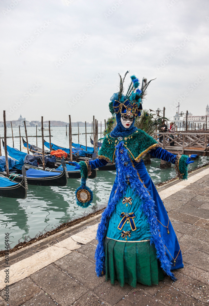 Blue Venetian Disguise, Venice Carnival