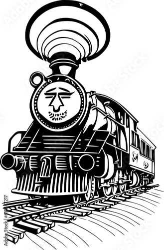 steam locomotive vector