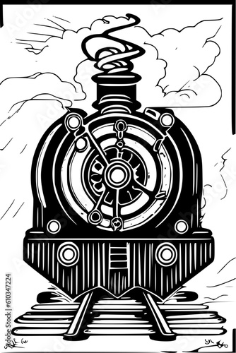 steam locomotive vector