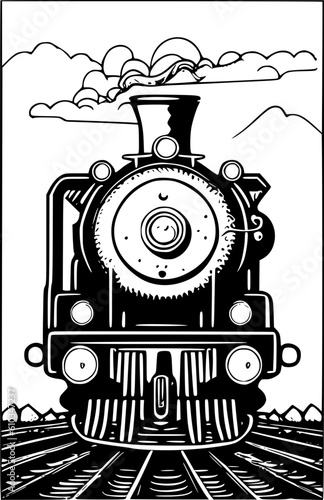 steam locomotive vector