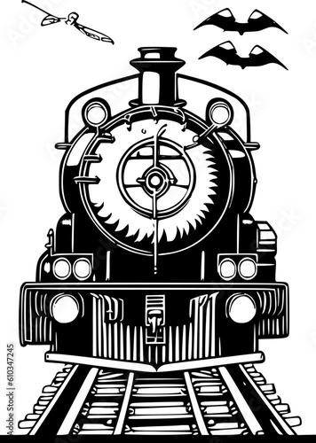 steam locomotive vector