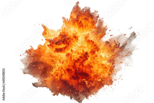 fire explosion isolated on white