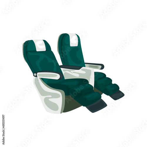 Airplane seats flat icon. Colored vector element from airport collection. Creative Airplane seats icon for web design, templates and infographics.