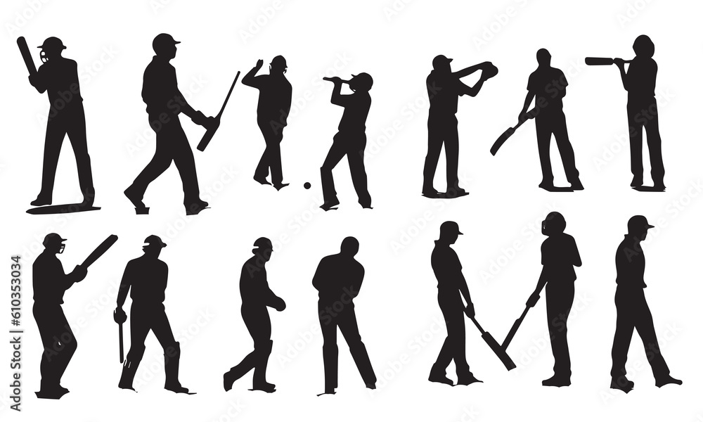 A set of silhouette sportsman vector illustration A set of silhouette sportsman vector illustration