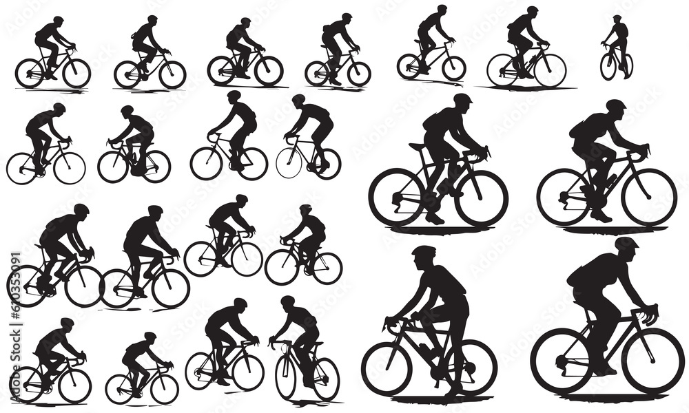 Obraz premium A set of silhouette vector collection