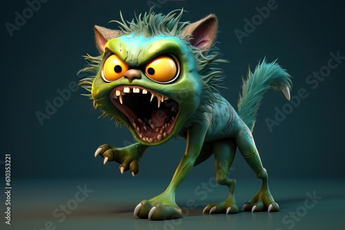 Cartoon Zombie Cat Characte...