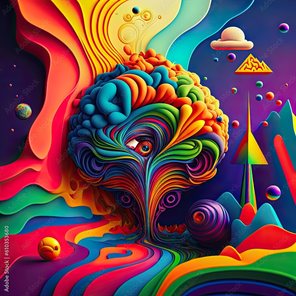 An abstract illustration inspired by psychedelic effects - Artwork 20