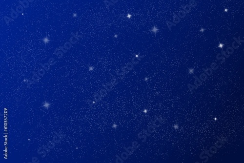 Abstract blue background with sparkles.