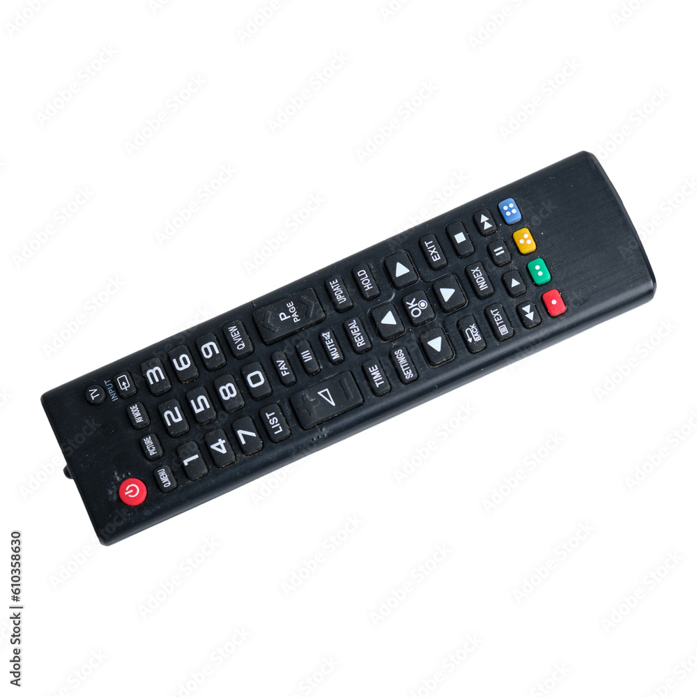 Seamless Control, Isolated TV Remote on White or Transparent Background Seamless Control, Isolated TV Remote on White or Transparent Background