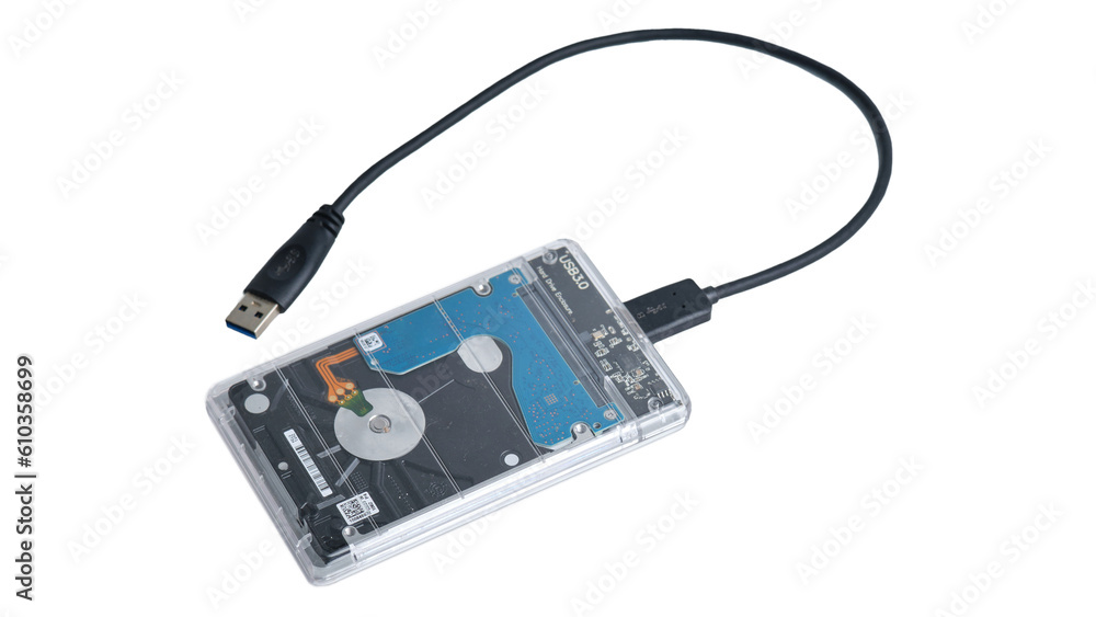 Isolated External Computer Data Storage on White or Transparent Background Isolated External Computer Data Storage on White or Transparent Background