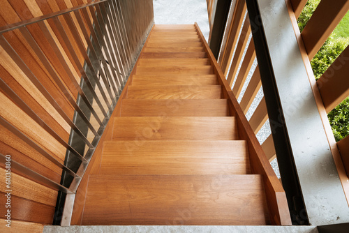 Teak Stair made from teak wood outdoor