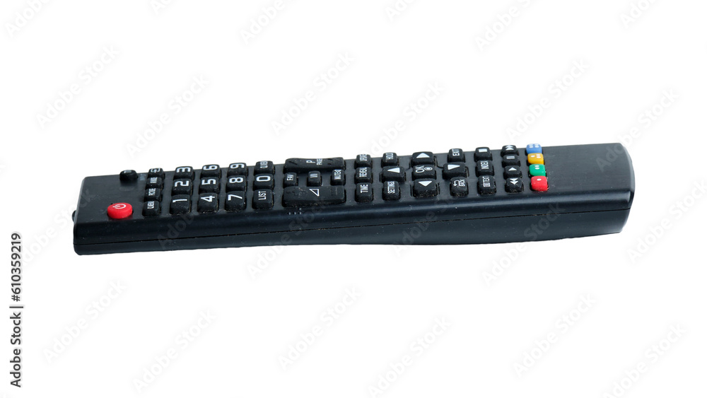 Seamless Control, Isolated TV Remote on White or Transparent Background Seamless Control, Isolated TV Remote on White or Transparent Background