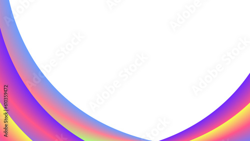 Colorful curvy background with white background color