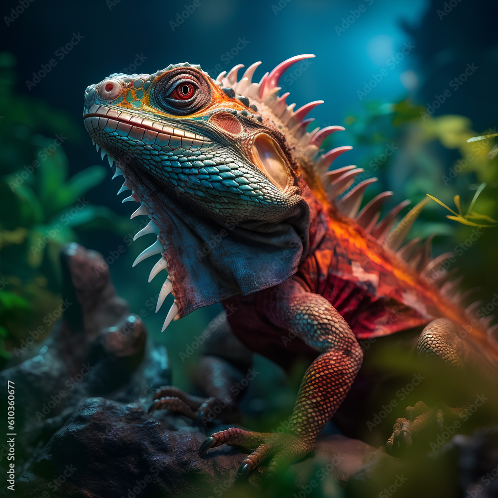 iguana on a tree iguana on a tree
