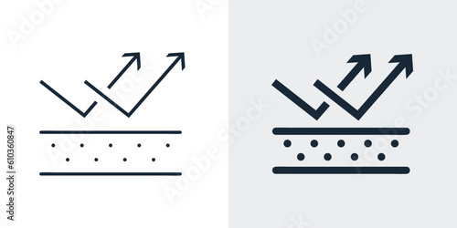 Water repellent surface symbol concept vector. Waterproof icon