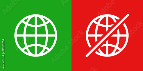 online and offline internet icon vector design