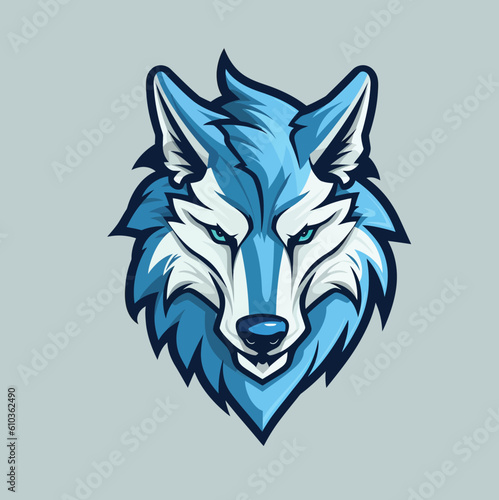 Wolves Wolf Ice Esports Logo Mascot Vector Illustration