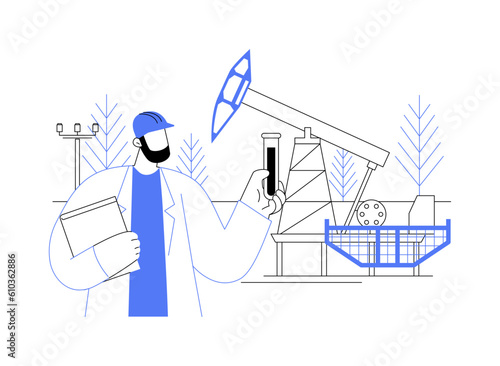 Optimize oil extraction process abstract concept vector illustration.