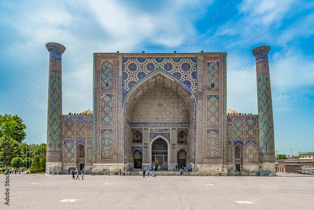 Ulugh Beg Madrasah, Registan, Samarkand, Uzbekistan.