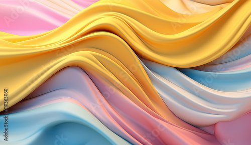 soft waves in pastel colors, ai generated