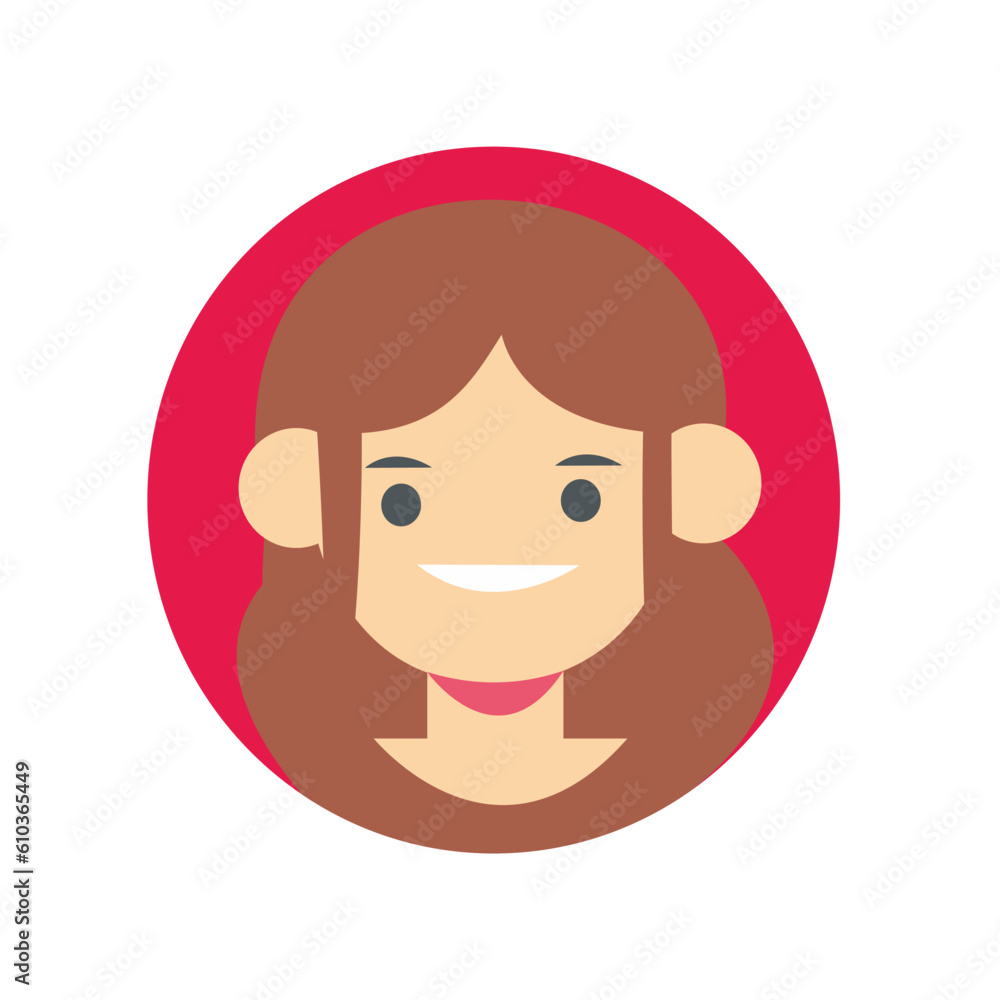 Circle avatars with young people's faces. Portraits of diverse men and women. Set of user profiles. Round icons with happy smiling humans. Colored flat vector illustration Circle avatars with young people's faces. Portraits of diverse men and women. Set of user profiles. Round icons with happy smiling humans. Colored flat vector illustration