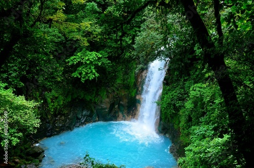 Waterfall in the forest in Costa Rica