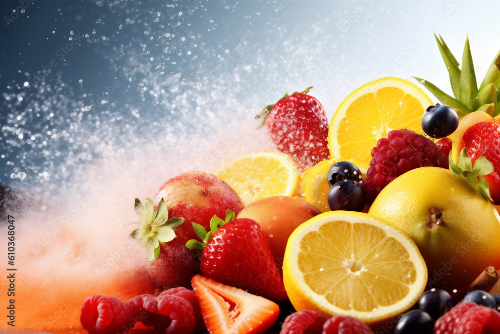 smoke grape orange vape juice ice background apple hookah fruit food. Generative AI. smoke grape orange vape juice ice background apple hookah fruit food. Generative AI.