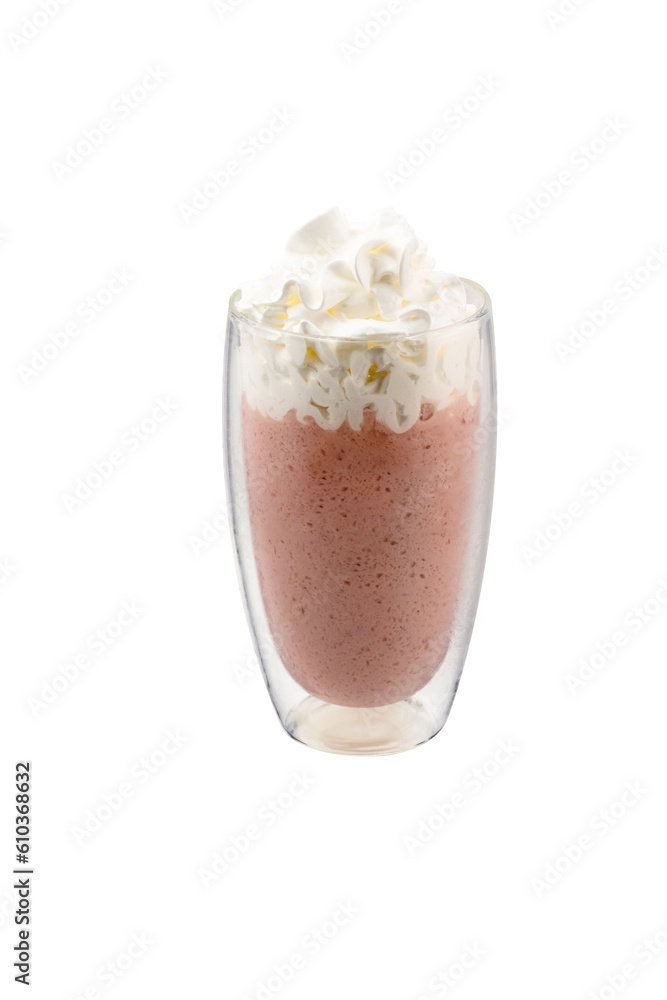 Transparent background of strawberry smoothie Transparent background of strawberry smoothie