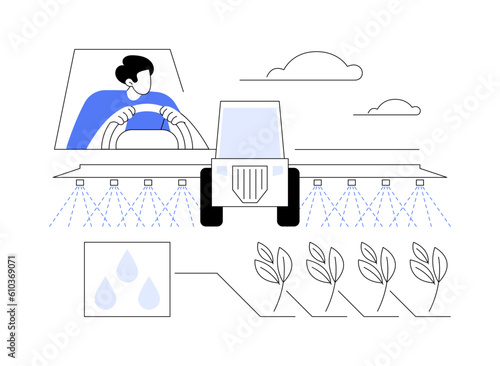 Sprayer abstract concept vector illustration.