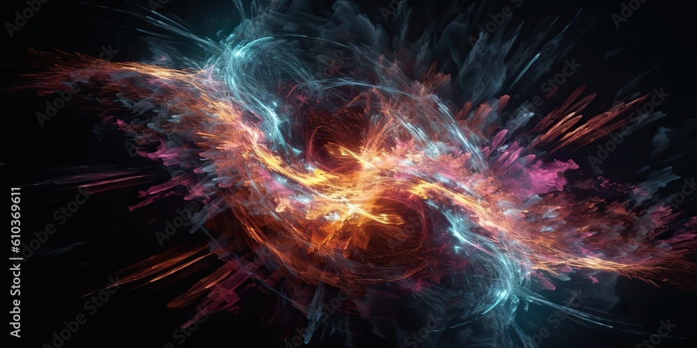 AI Generated. AI Generative. Illustration of holi smoke abstract graphic art with space galaxy cosmos inspirational vibe. Graphic Art AI Generated. AI Generative. Illustration of holi smoke abstract graphic art with space galaxy cosmos inspirational vibe. Graphic Art