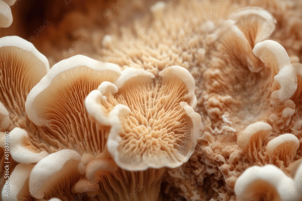 Natural fungus mycelium network texture closeup Natural fungus mycelium network texture closeup