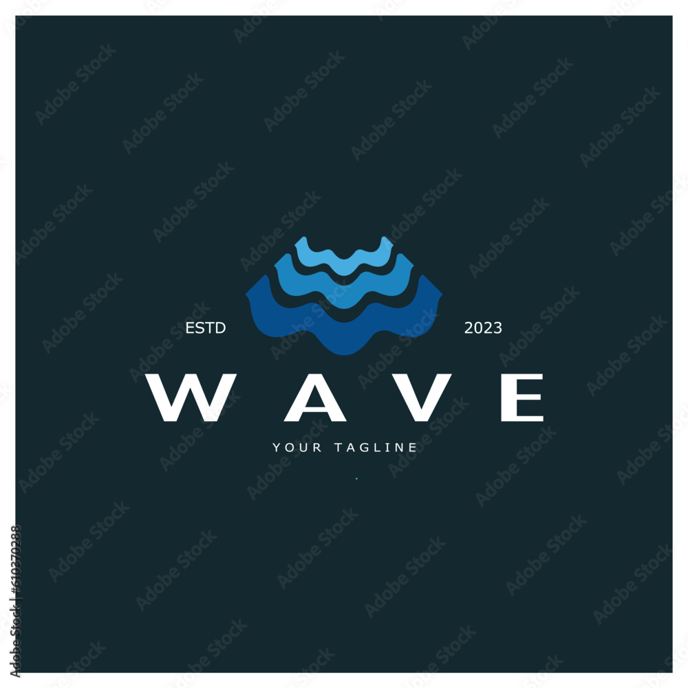 Water wave icon vector Water wave icon vector