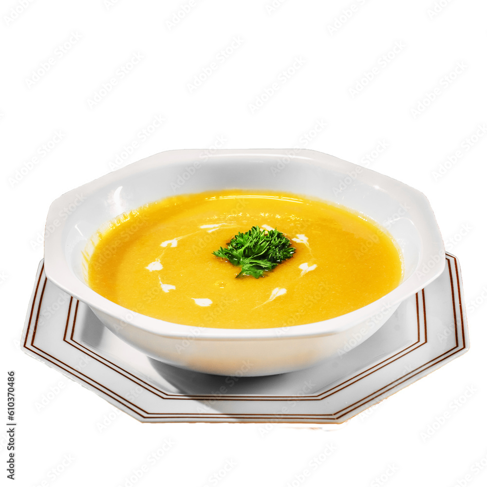 Transparent background of pumpkin soup Transparent background of pumpkin soup