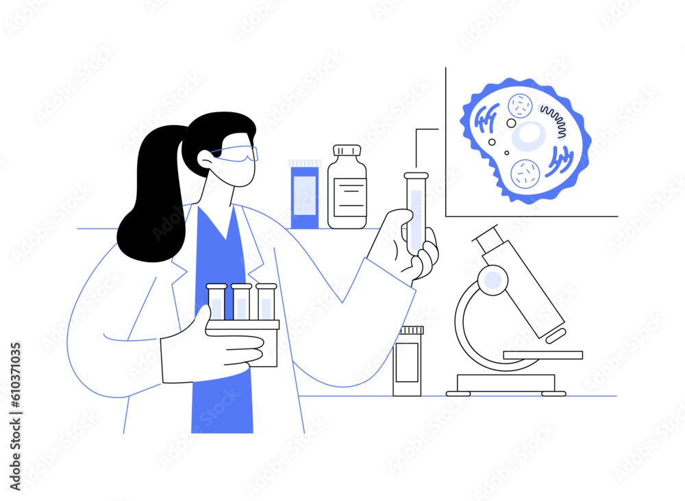 Cell study abstract concept vector illustration. Cell study abstract concept vector illustration.