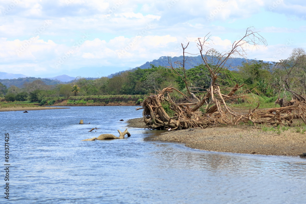 Excursion by boat on Rio Tarcoles near Tarcoles in Costa Rica Excursion by boat on Rio Tarcoles near Tarcoles in Costa Rica